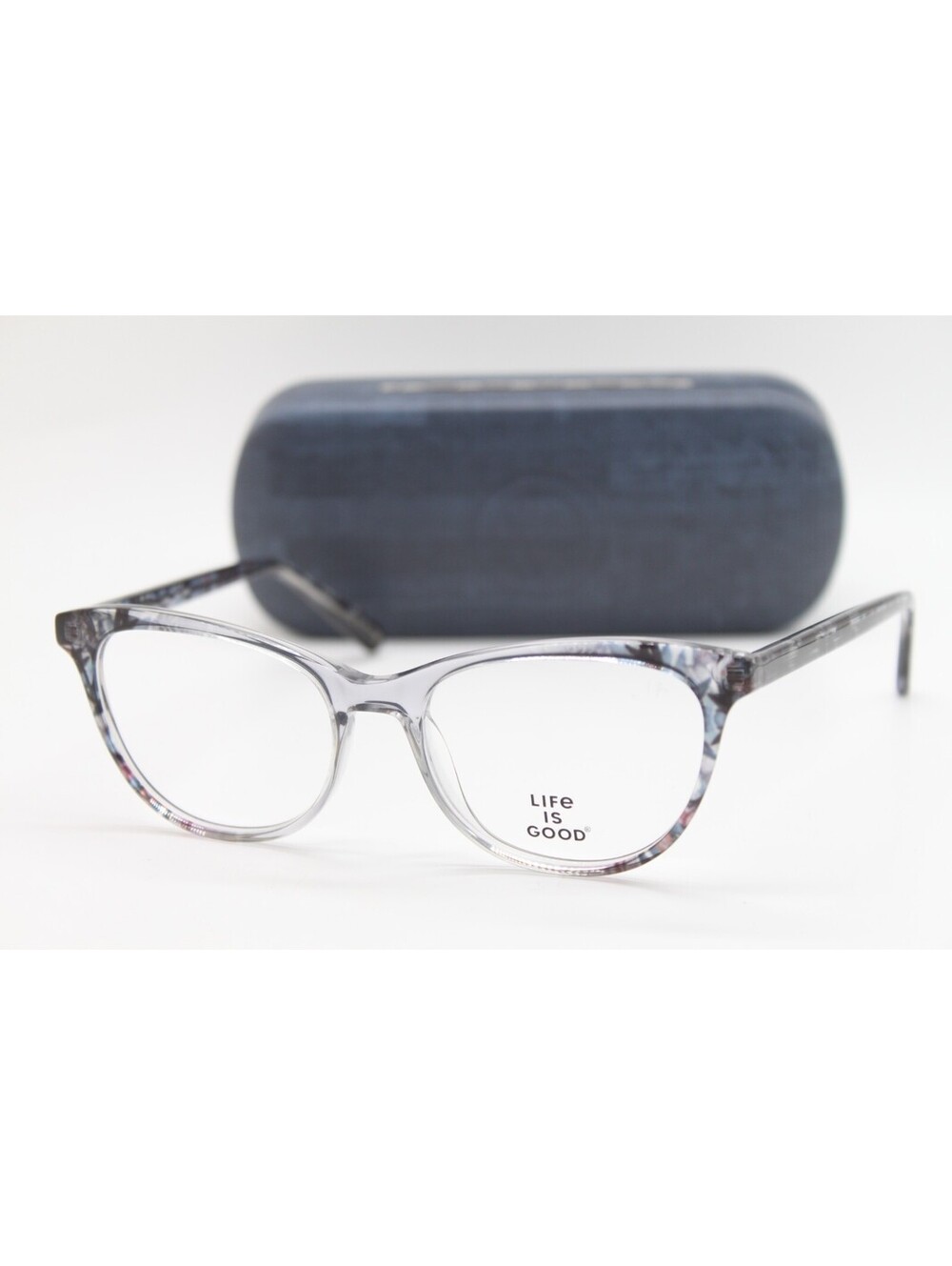 NEW LIFE IS GOOD JULES GRAY (GRY) AUTHENTIC EYEGLASSES W/CASE 52-17
